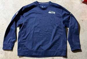 Nike NFL On-Field Seattle Seahawks Therma-FIT Crewneck Sweatshirt XXL